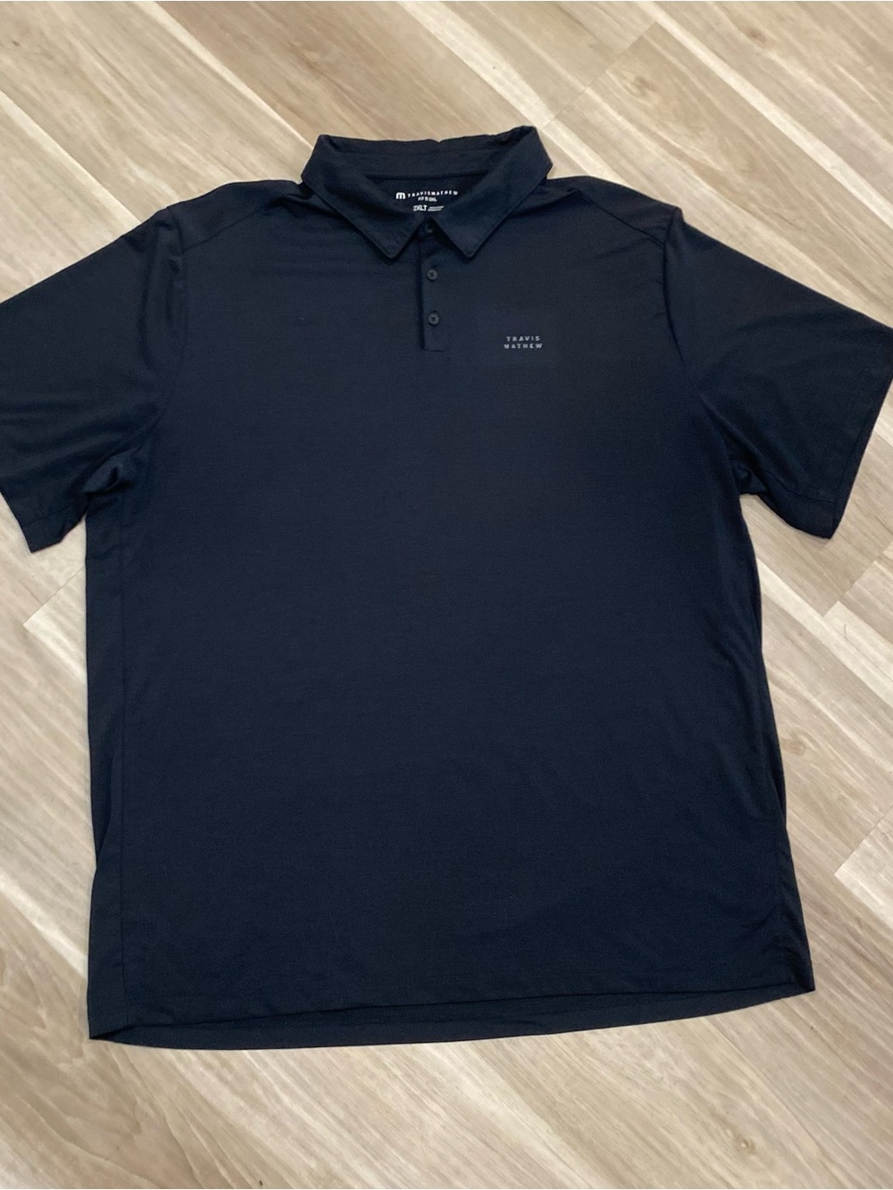 TravisMathew Polo Shirt Mens 2XLT Black Golf Performance Chino Fit By DXL Tall